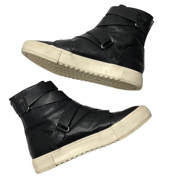 Frye | Gia Moto High Top 8 Black Leather - Picture 8 of 12